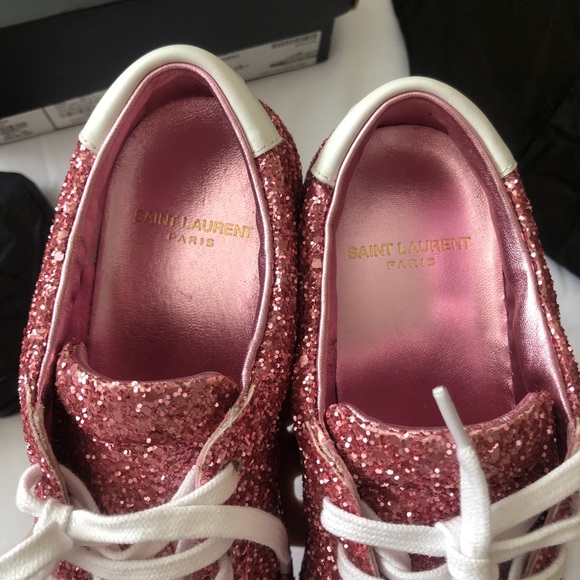 Saint Laurent pink glitter sneakers - Picture 7 of 8